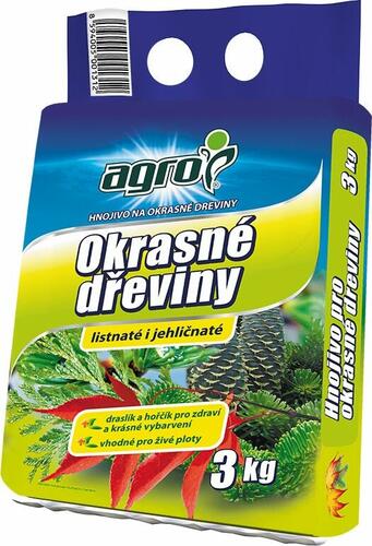 Minerální granulované hnojivo s vyšším obsahem draslíku - Hnojivo pro okrasné dřeviny AGRO