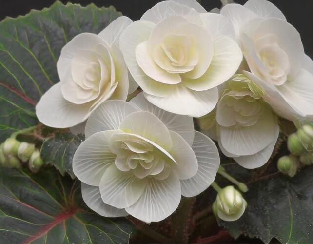 Begónie hlíznatá 'Tubby F1 White' - Begonia tuberhybrida 'Tubby F1 White'